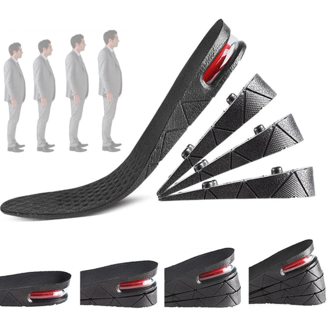 Adjustable Height Boosting Insoles for Men – Shock Absorbing Elevator Shoe Inserts with Ventilated Design – Add 1 to 3.5 Inches | Thomler