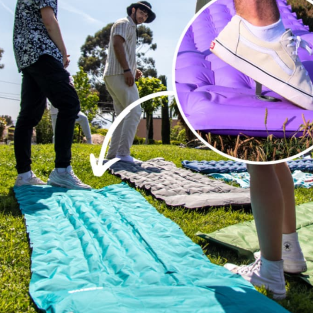 Self-Inflating Camping Sleeping Pad with Built-In Pump | Lightweight Insulated Sleep Mat for Backpacking Hiking Travel | 75x23 in Compact | Thomler
