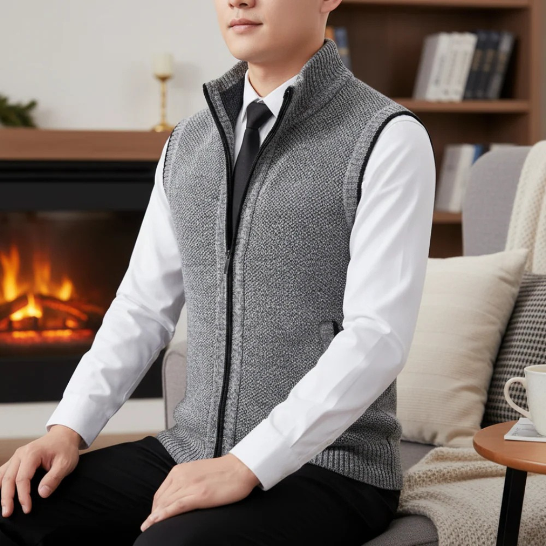 Men's Insulated Zip-Up Vest – Lightweight Layering Sleeveless Jacket for Fall Winter Spring | Tailored Fit Bodywarmer Gilet | Thomler