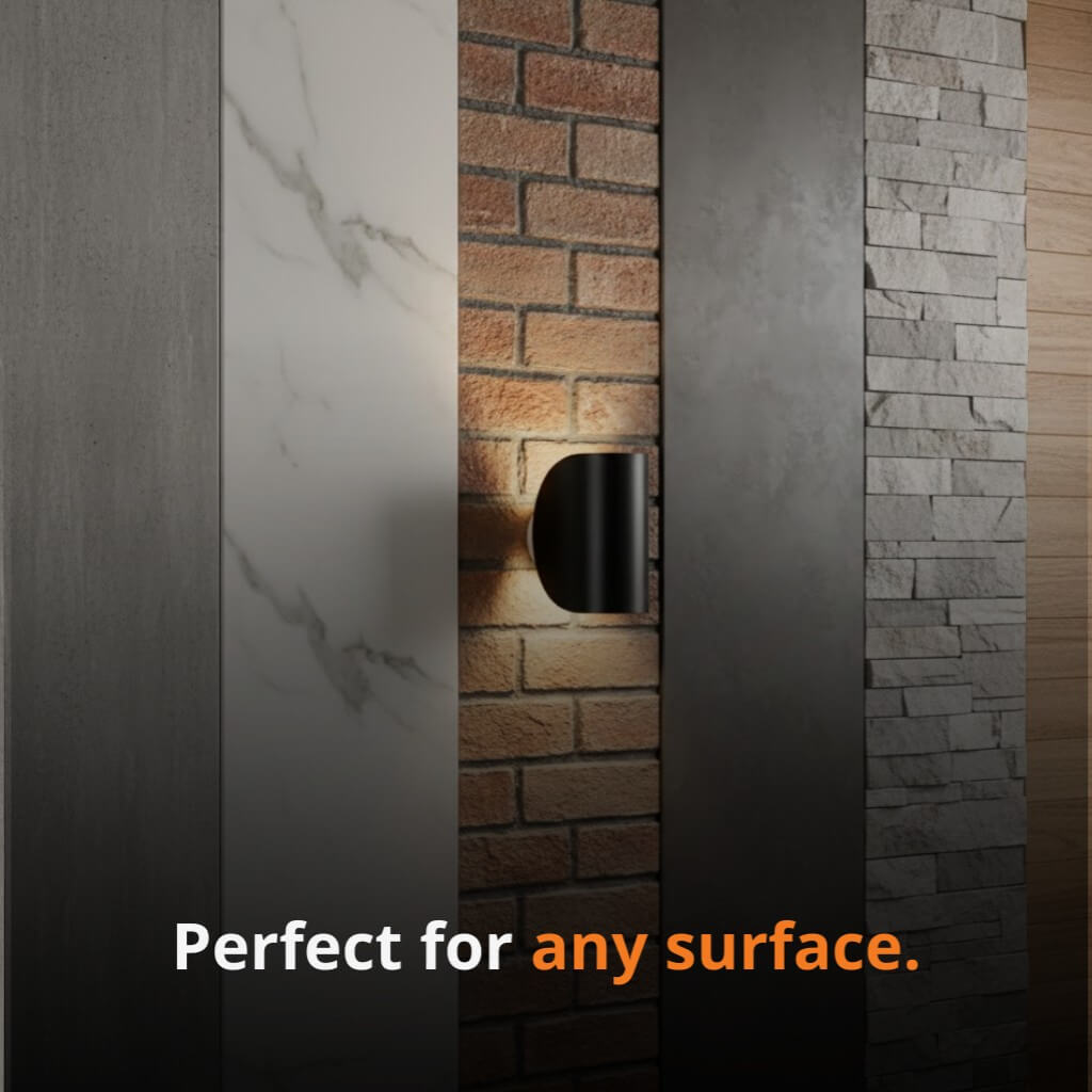 Wall Lamp Aluminium 16.5 cm Black Or White Hallway Bedroom Up Down LED Light Rotatable Indoor Accent Lighting | Thomler