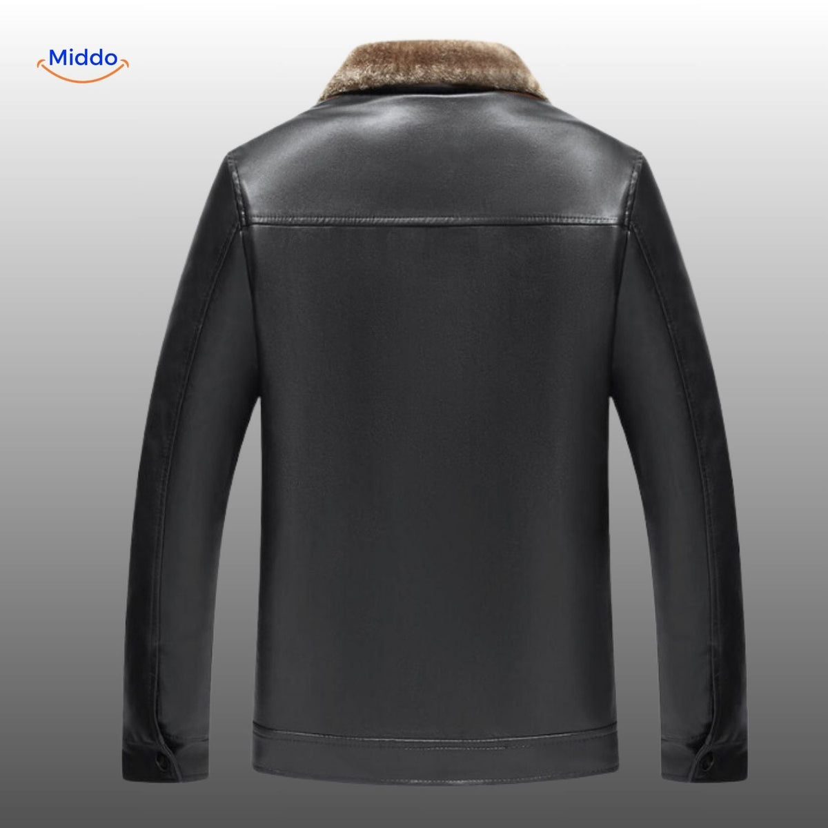 Faux-Leather Bomber with Sherpa Lining – Men's Winter Coat for Cold Weather | Thomler