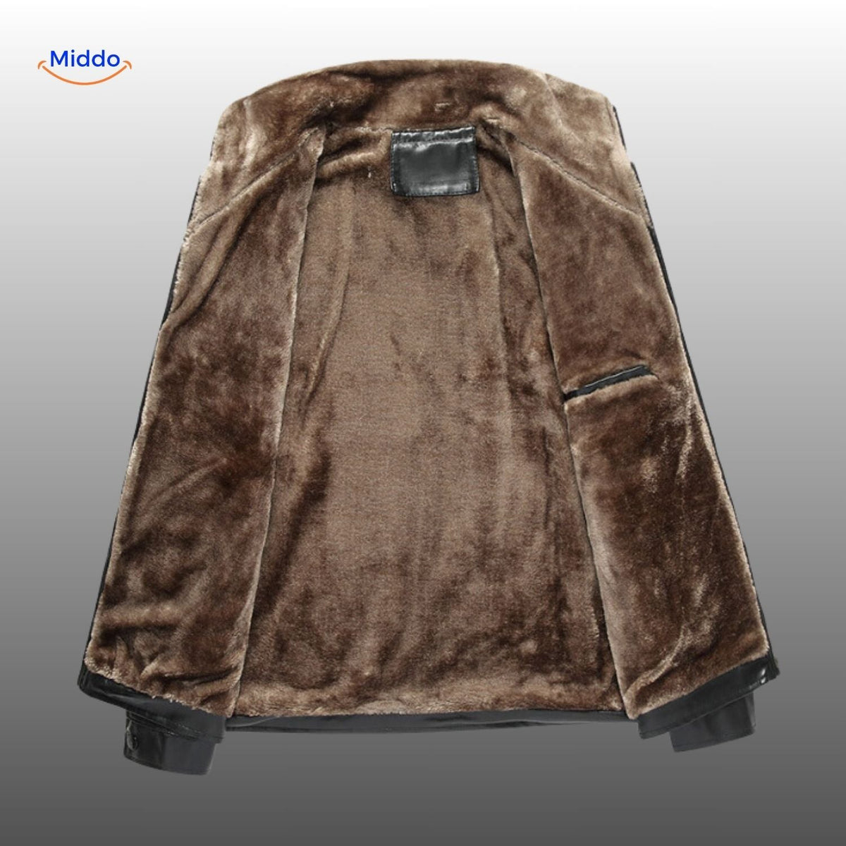 Faux-Leather Bomber with Sherpa Lining – Men's Winter Coat for Cold Weather | Thomler