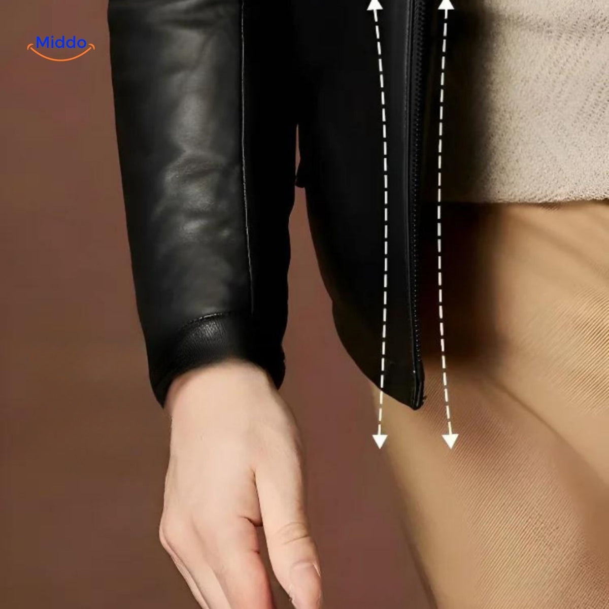 Faux-Leather Bomber with Sherpa Lining – Men's Winter Coat for Cold Weather | Thomler