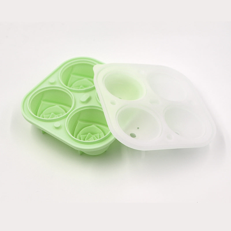 Dual-Layer Press-Button Ice Maker Tray with Storage Container – Makes 48 Cubes – Food-Safe Freezer Bin | Thomler