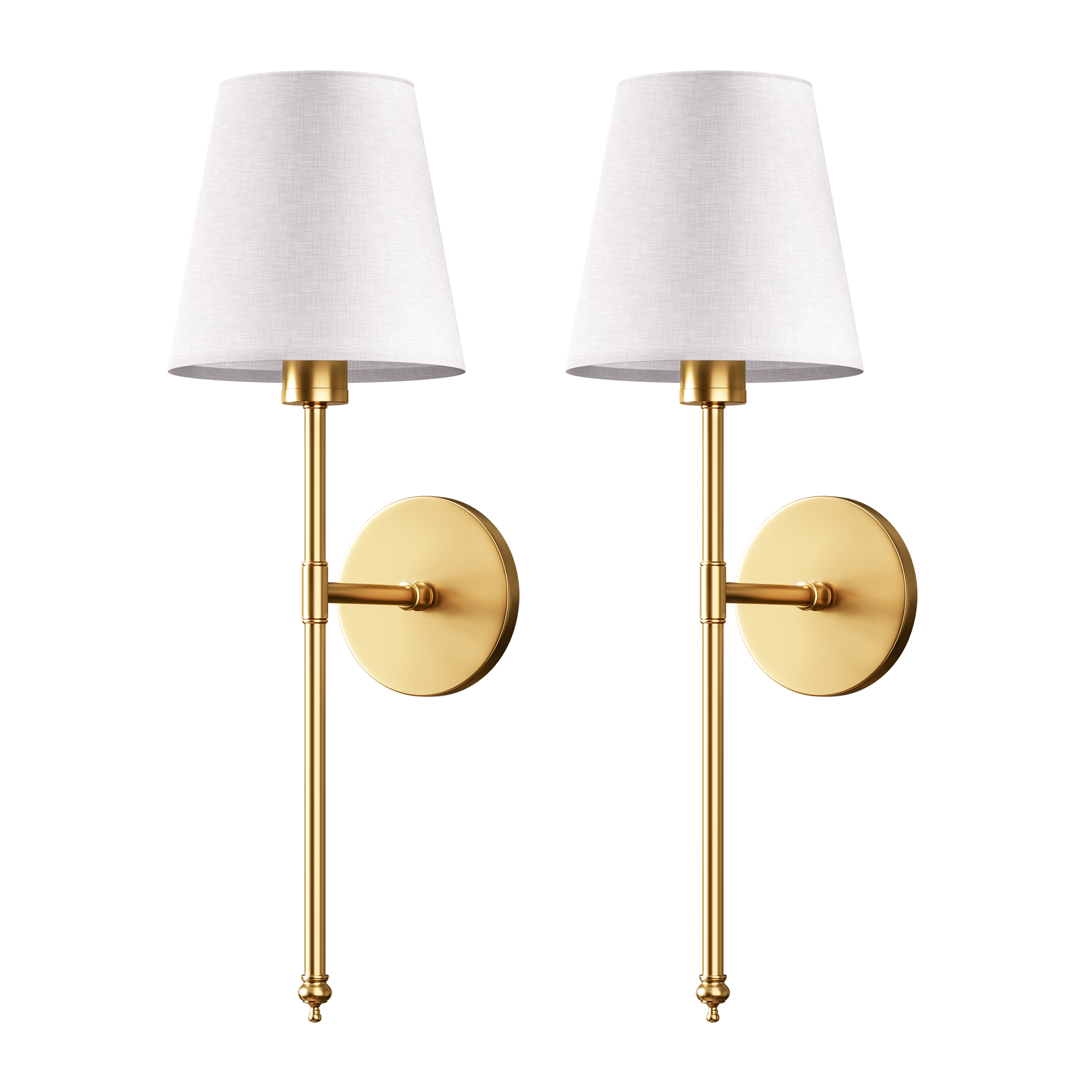 Wall Lamp Metal 51.5 cm Gold Bedroom Wireless Remote Controlled Reading Light Pair Scandinavian Interior Lighting | Thomler