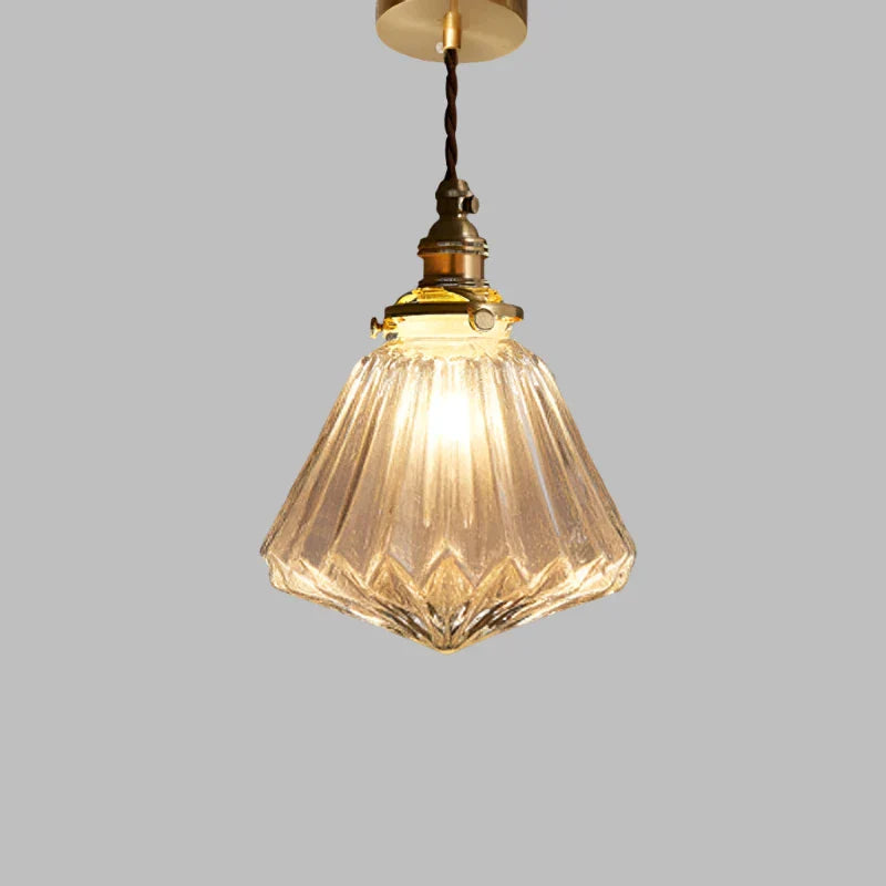 Pendant Light Crystal Glass 15.0 cm Dining Room Living Room Scandinavian Retro Hanging Ceiling Lamp E27 LED Compatible | Thomler