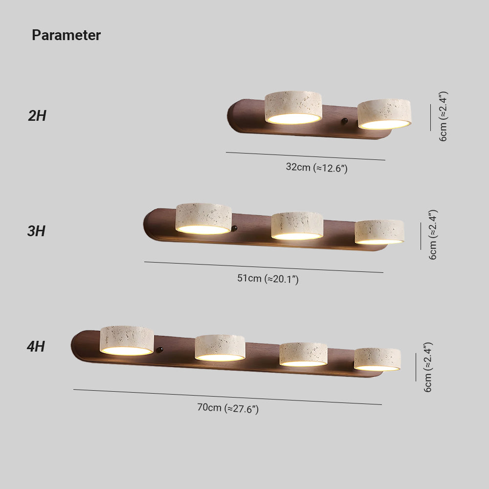 Natural Travertine Stone Wall Sconce – Modern Indoor Accent Light with Hardwired LED for Bedroom, Hallway & Living Room | Thomler