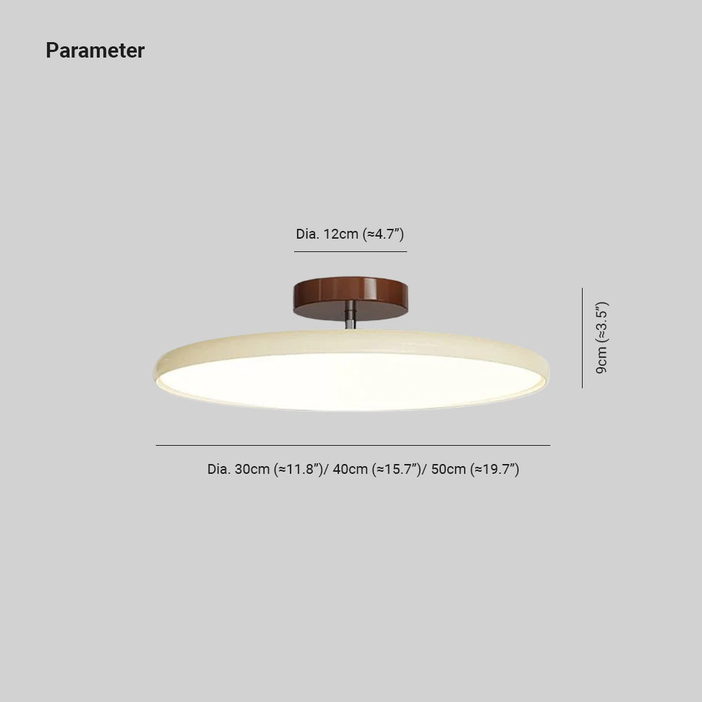 Adjustable Flush Mount LED Ceiling Light with Remote Dimmer for Bedroom Living Room Dining Room | Modern Round Acrylic Fixture Hardwired | Thomler