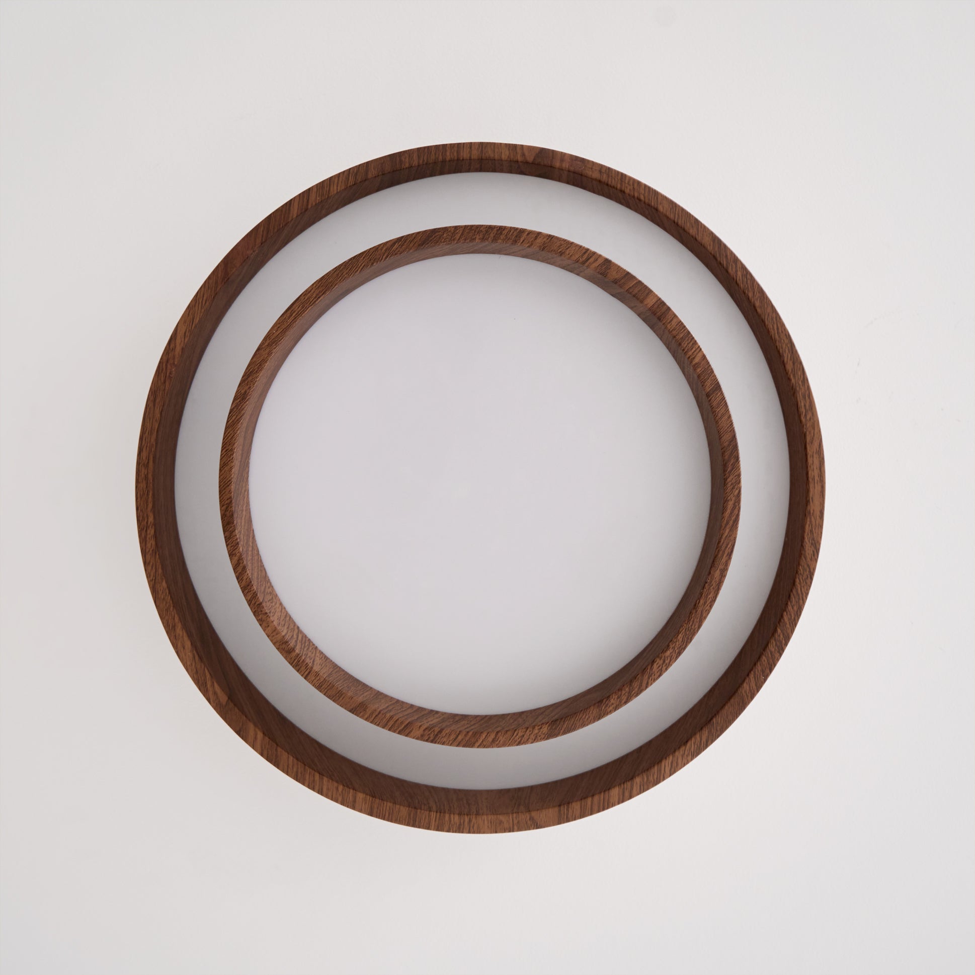 Ceiling Lamp Metal Integrated LED 15.7 in Walnut Indoor Ambient Lighting Modern Fixture | Thomler