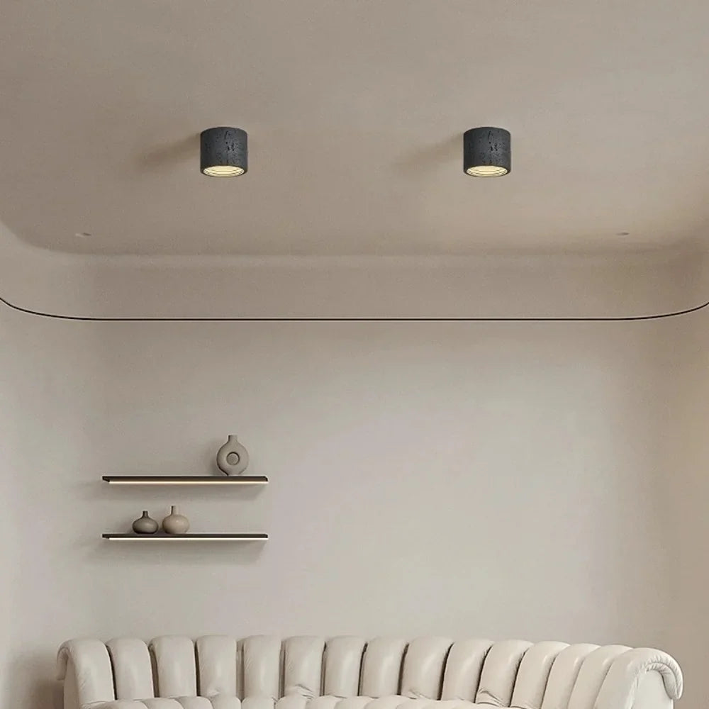 Ceiling Lamp Composite Cylindrical 12 in Soft Diffused Light Living Room Dining Area Ambient Lighting | Thomler