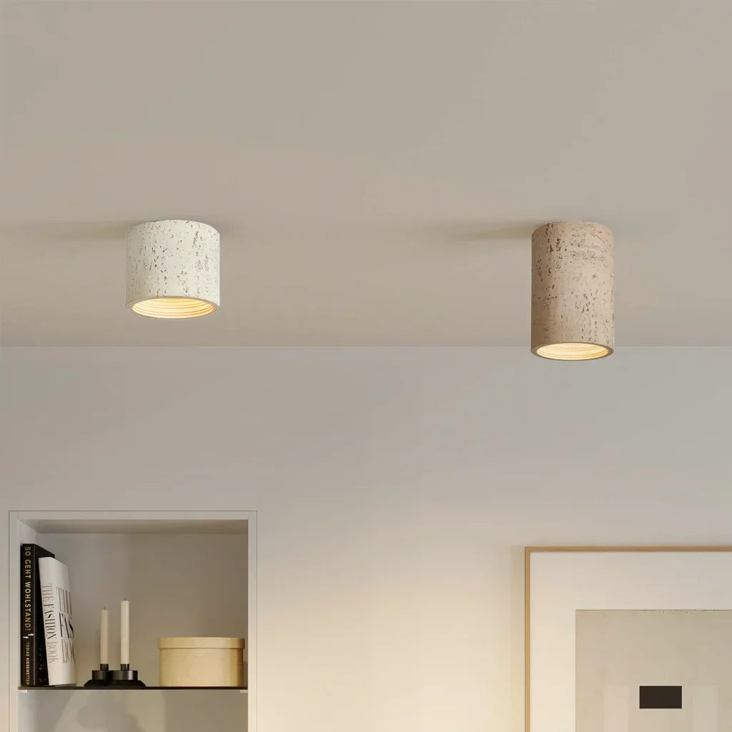 Ceiling Lamp Composite Cylindrical 12 in Soft Diffused Light Living Room Dining Area Ambient Lighting | Thomler