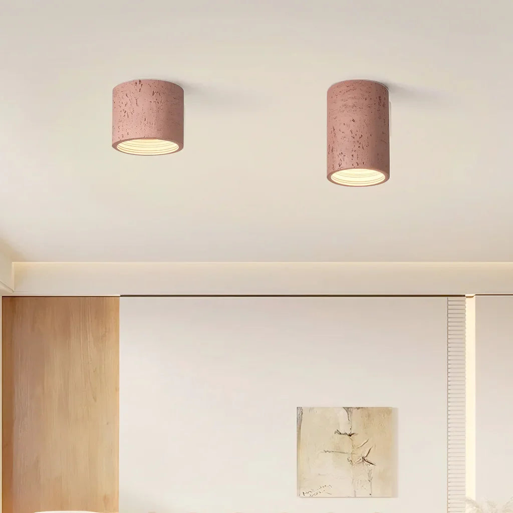 Ceiling Lamp Composite Cylindrical 12 in Soft Diffused Light Living Room Dining Area Ambient Lighting | Thomler