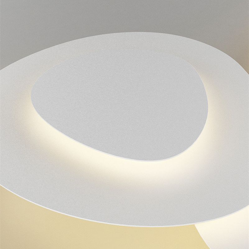 Ceiling Lamp Metal 110.0 cm White LED Living Room Bedroom Dimmable Organic Three Disc Ceiling Light Fixture | Thomler