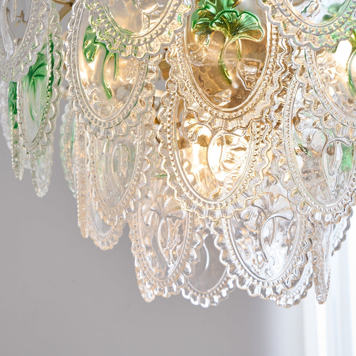 Tiered Glass Bead Chandelier with Polished Gold Hardware – Modern Pendant Ceiling Light | Thomler