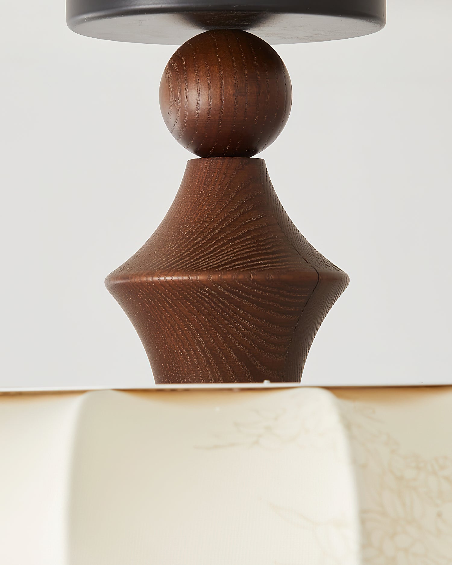 Ceiling Lamp Wood 17.7 in x 11.8 in Black Walnut Indoor Dining Living Room LED Fixture Modern Ambient Lighting | Thomler