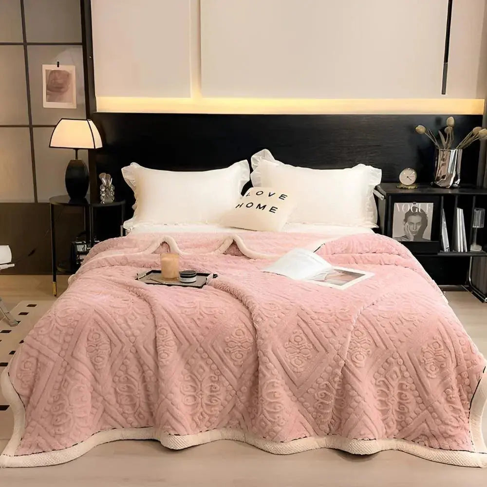 Reversible Sherpa Fleece Blanket – Double-Sided Plush Throw for Couch, Bed & Year-Round Comfort | Thomler