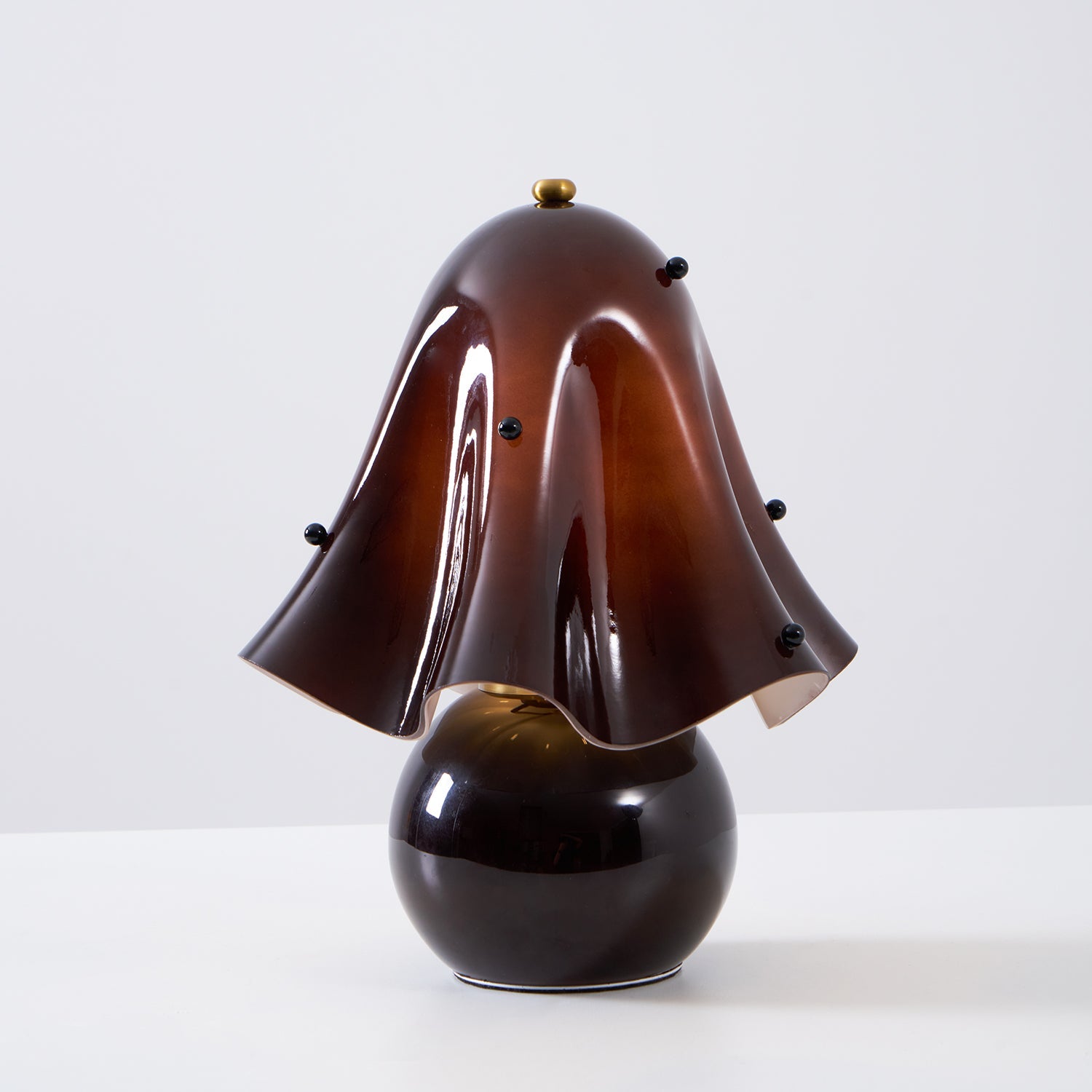 Table Lamp Hand-Blown Glass 12.6 in Indoor Living Room Decorative Accent Light | Thomler