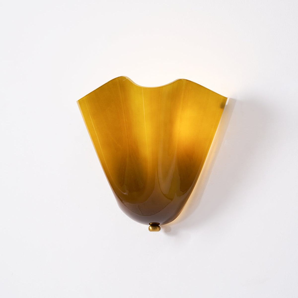 Curved Petal Glass Wall Sconce with Metal Accent for Bedroom, Hallway & Living Room – G9 LED Hardwired Modern Ambient Light Fixture | Thomler