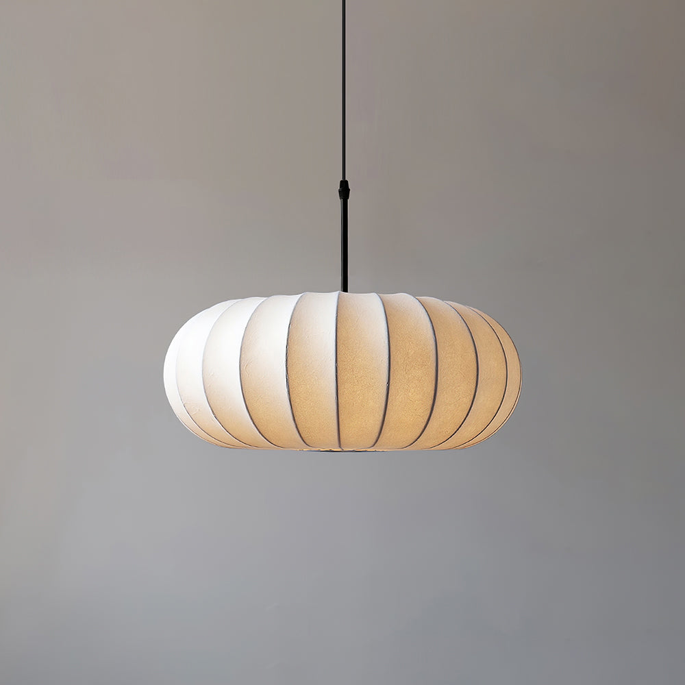 Pendant Light Fabric Shade 19.6 in Adjustable Ceiling Lamp White Black Dining Room Kitchen Island Hanging Light | Thomler