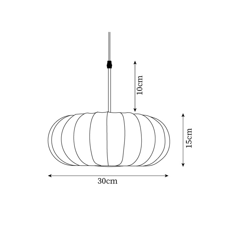 Pendant Light Fabric Shade 19.6 in Adjustable Ceiling Lamp White Black Dining Room Kitchen Island Hanging Light | Thomler