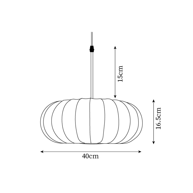 Pendant Light Fabric Shade 19.6 in Adjustable Ceiling Lamp White Black Dining Room Kitchen Island Hanging Light | Thomler