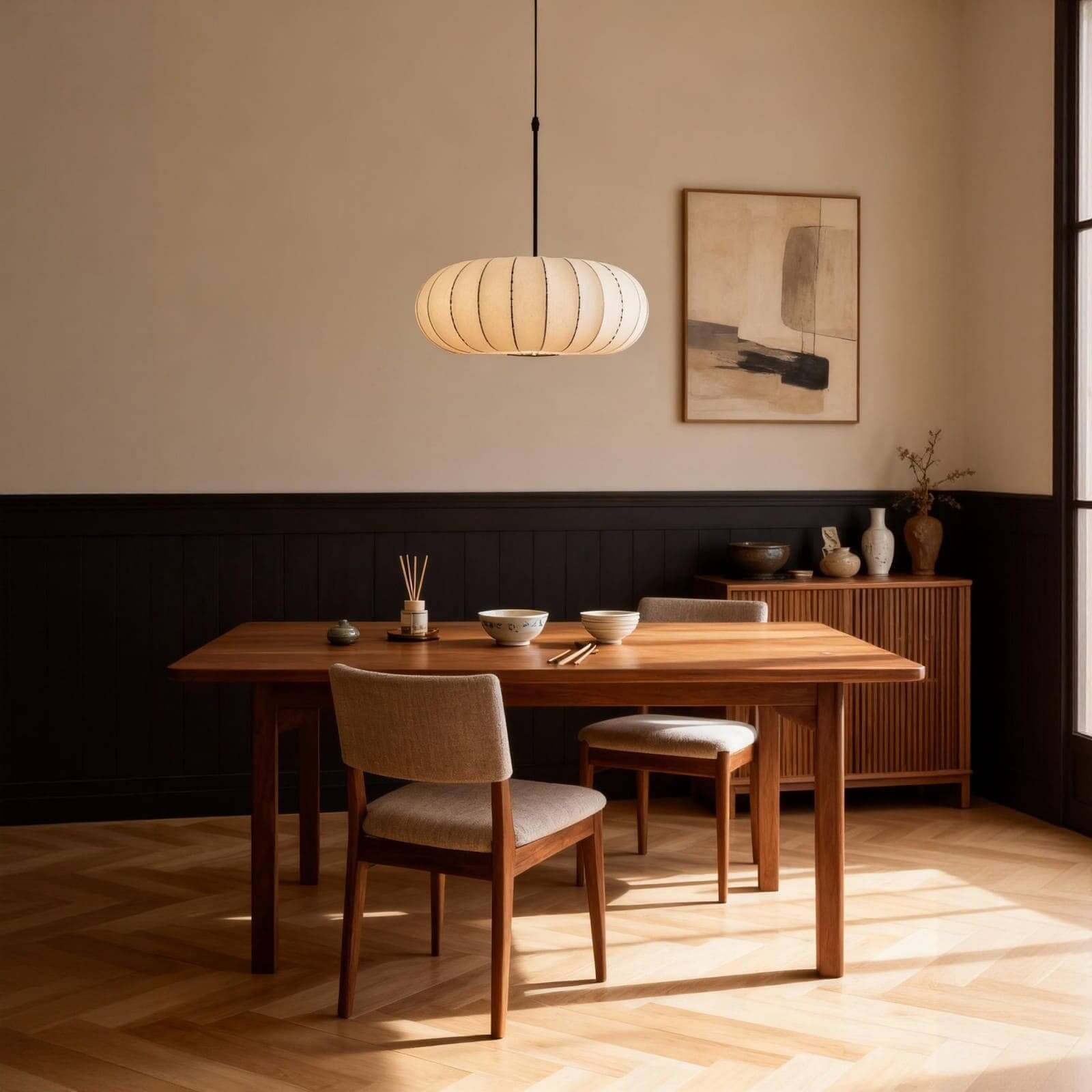 Pendant Light Silk 11.8 in to 19.6 in Warm Indoor Dining Living Room Lighting Decorative LED | Thomler