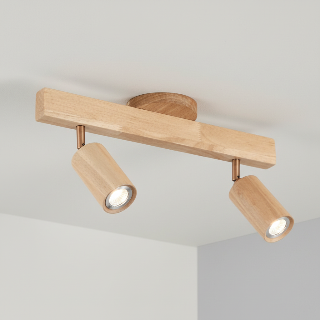 Timber-Style Directional Track Light – Ceiling Accent for Kitchen, Living Room & Hallway | Thomler