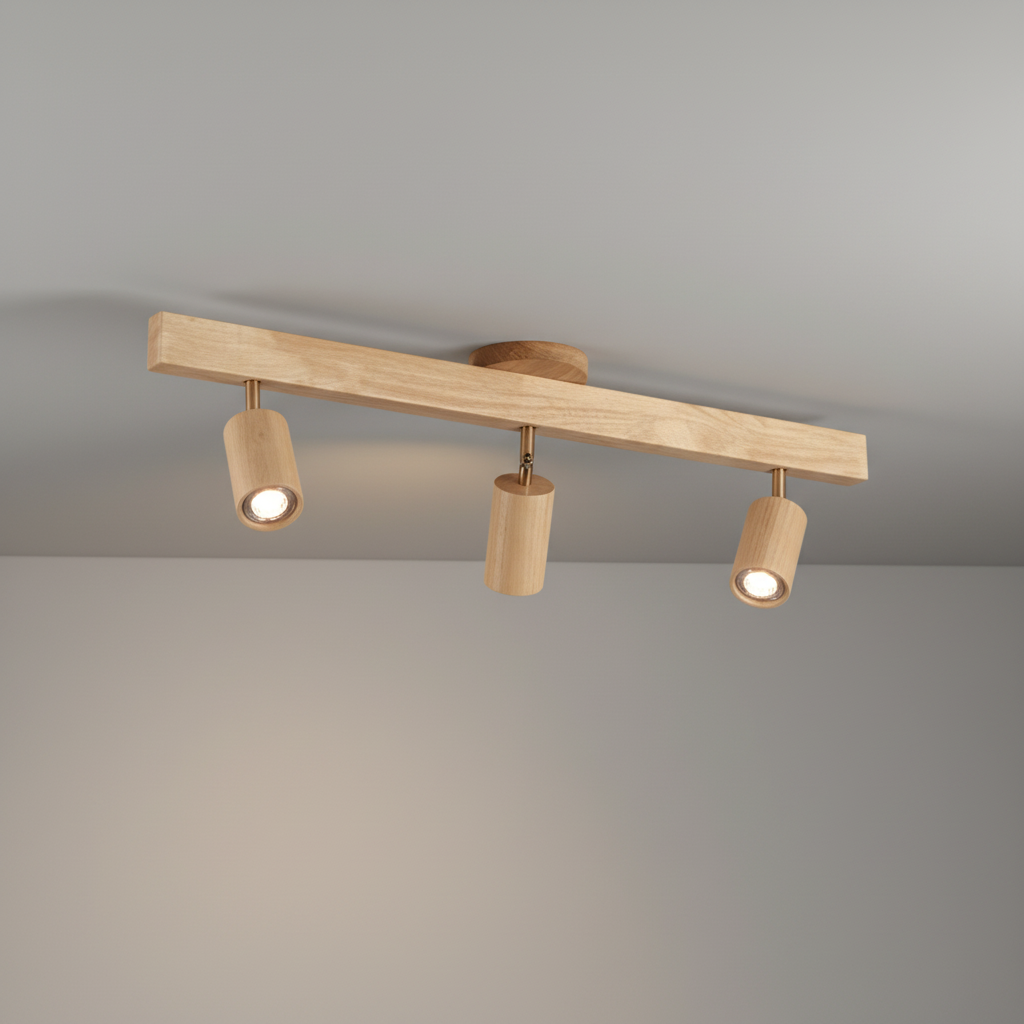 Timber-Style Directional Track Light – Ceiling Accent for Kitchen, Living Room & Hallway | Thomler