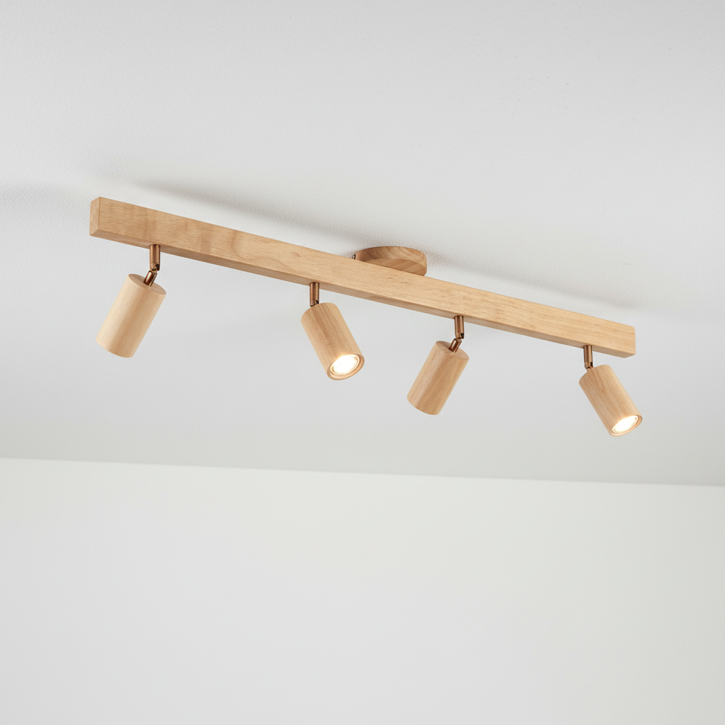 Timber-Style Directional Track Light – Ceiling Accent for Kitchen, Living Room & Hallway | Thomler