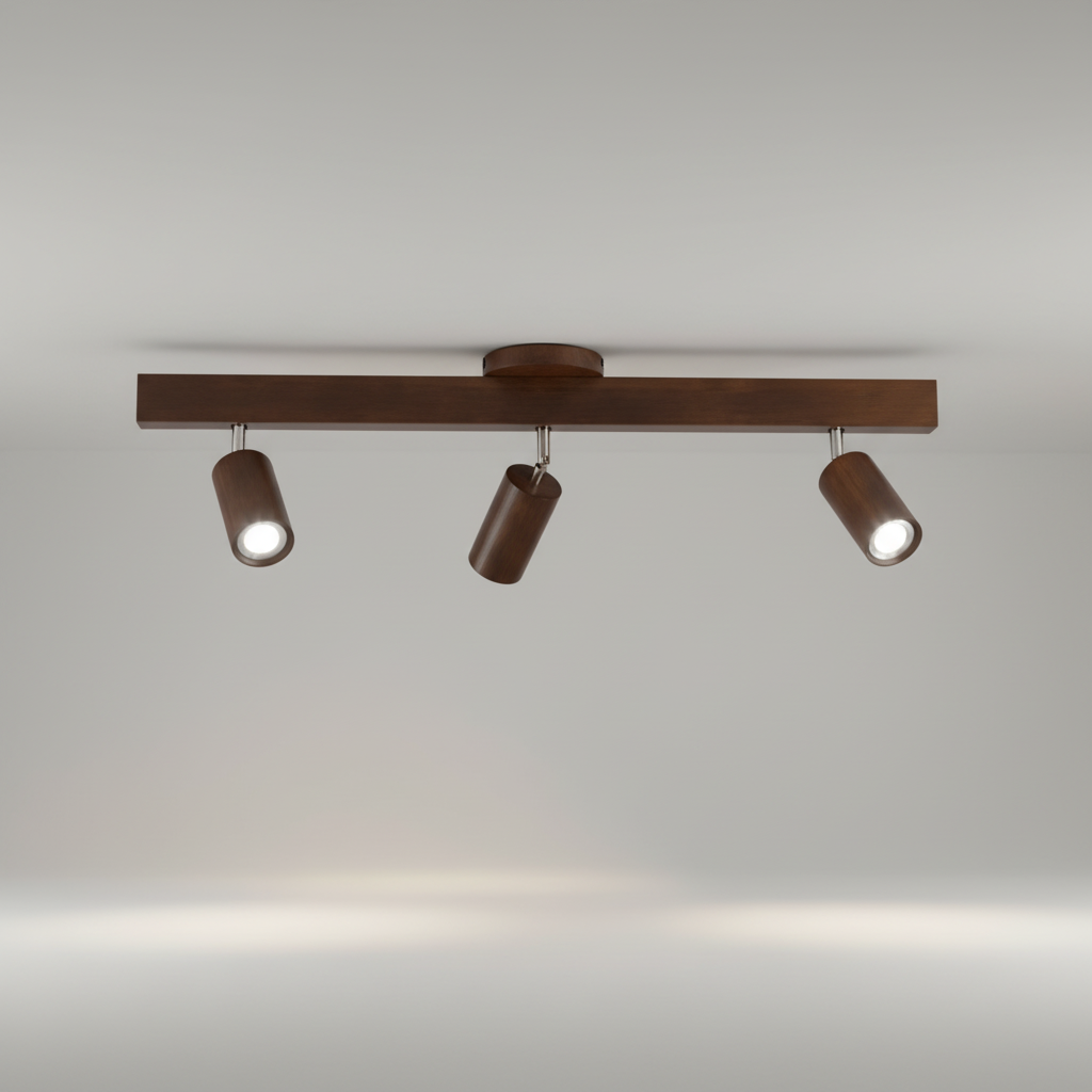 Timber-Style Directional Track Light – Ceiling Accent for Kitchen, Living Room & Hallway | Thomler