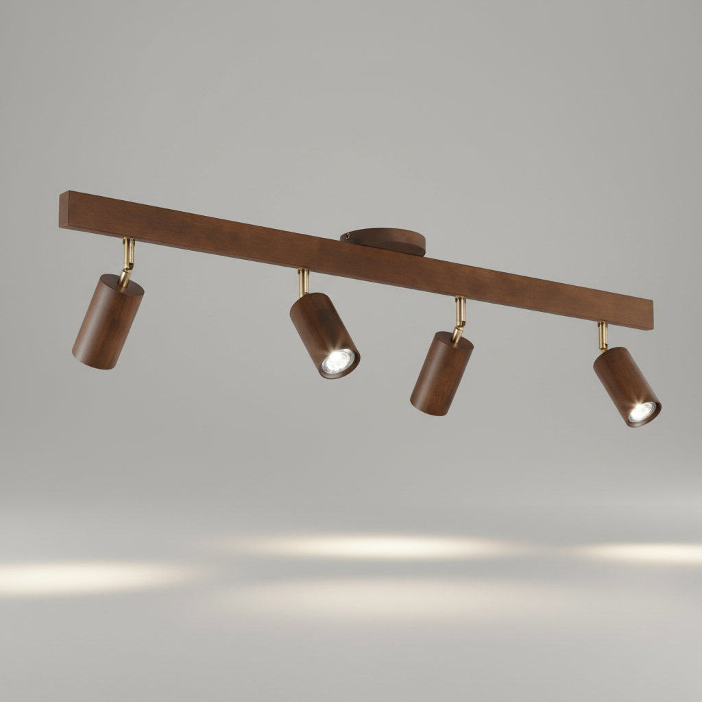 Timber-Style Directional Track Light – Ceiling Accent for Kitchen, Living Room & Hallway | Thomler