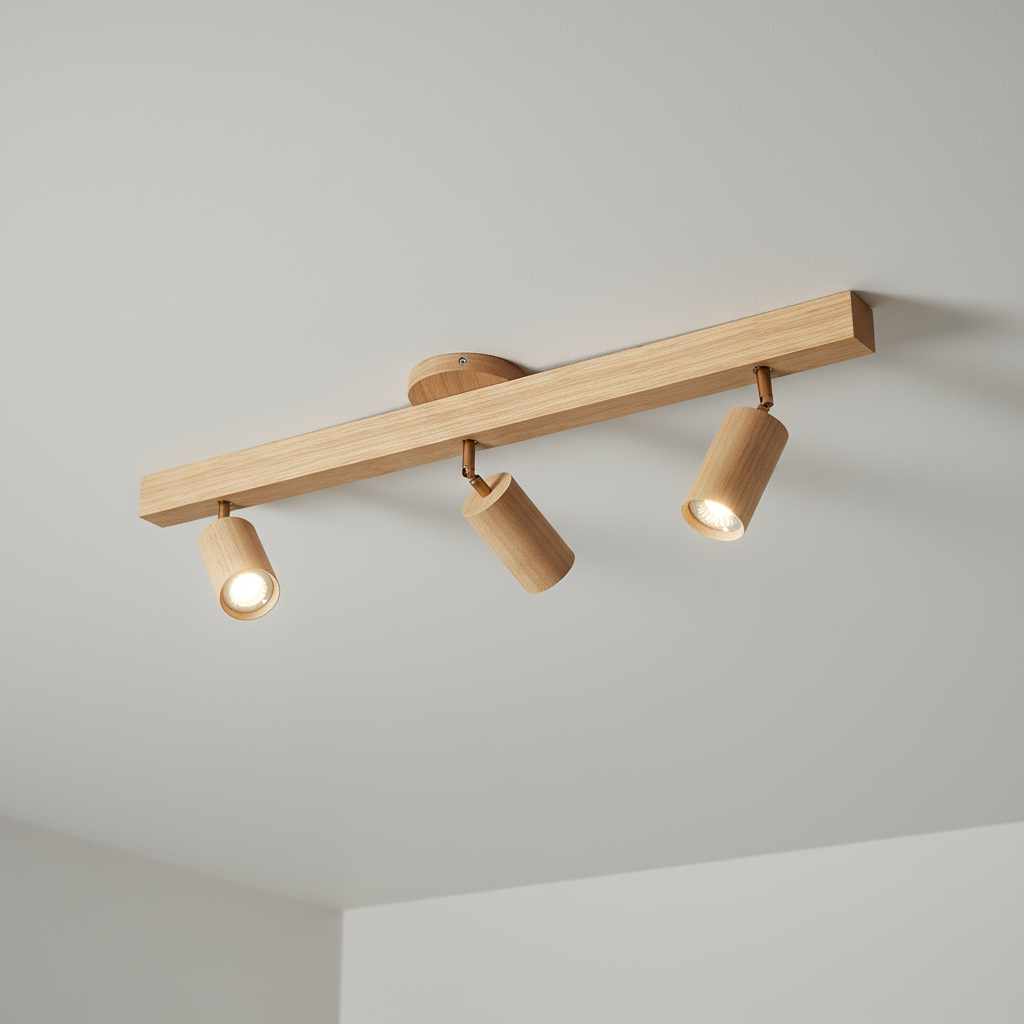 Timber-Style Directional Track Light – Ceiling Accent for Kitchen, Living Room & Hallway | Thomler