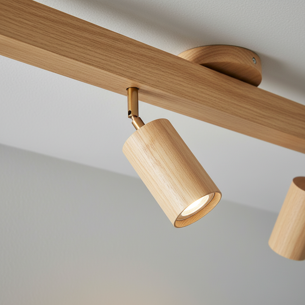 Timber-Style Directional Track Light – Ceiling Accent for Kitchen, Living Room & Hallway | Thomler
