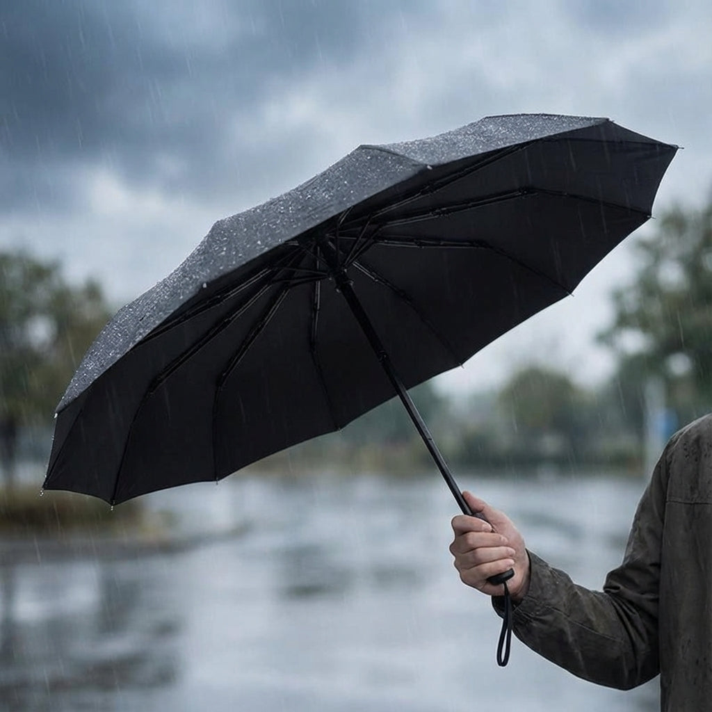 Reverse-Close Storm Umbrella with Auto Open – Prevents Drips & Stays Secure in Wind | Thomler