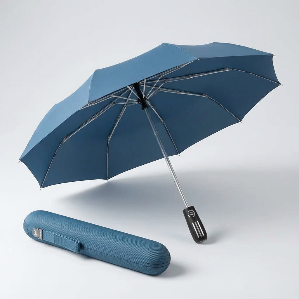 Reverse-Close Storm Umbrella with Auto Open – Prevents Drips & Stays Secure in Wind | Thomler