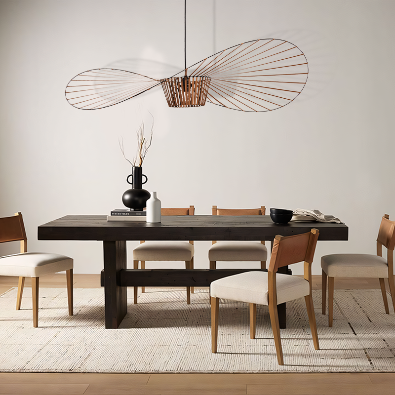 Pendant Light Metal Fibreglass 150.0 cm Adjustable Dining Room Kitchen Island Modern Hanging Ceiling Lamp Wide Shade | Thomler