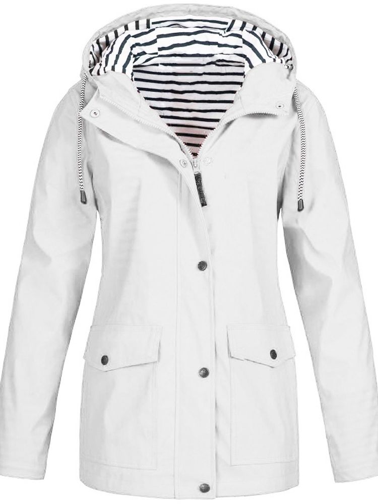 Women's Hooded Long Raincoat – Windproof All-Weather Jacket for Work, Travel & Everyday | Thomler