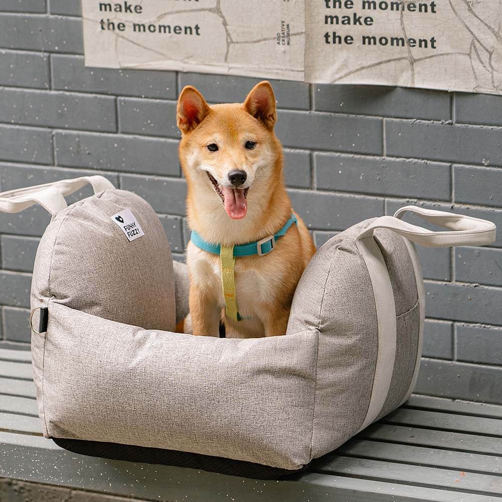 Portable Pet Carrier Booster Seat with Safety Harness and Washable Cover for Small Dogs | Thomler