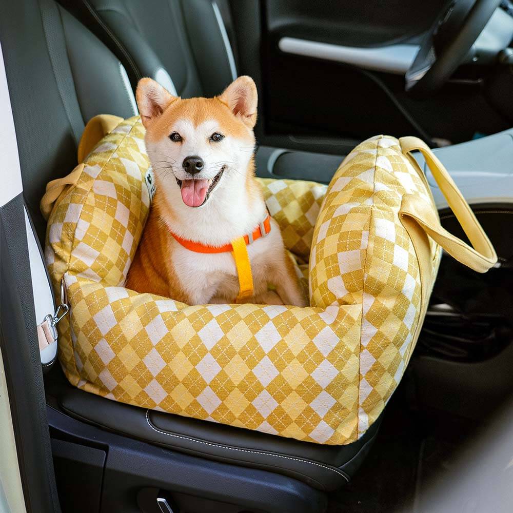 Portable Pet Carrier Booster Seat with Safety Harness and Washable Cover for Small Dogs | Thomler