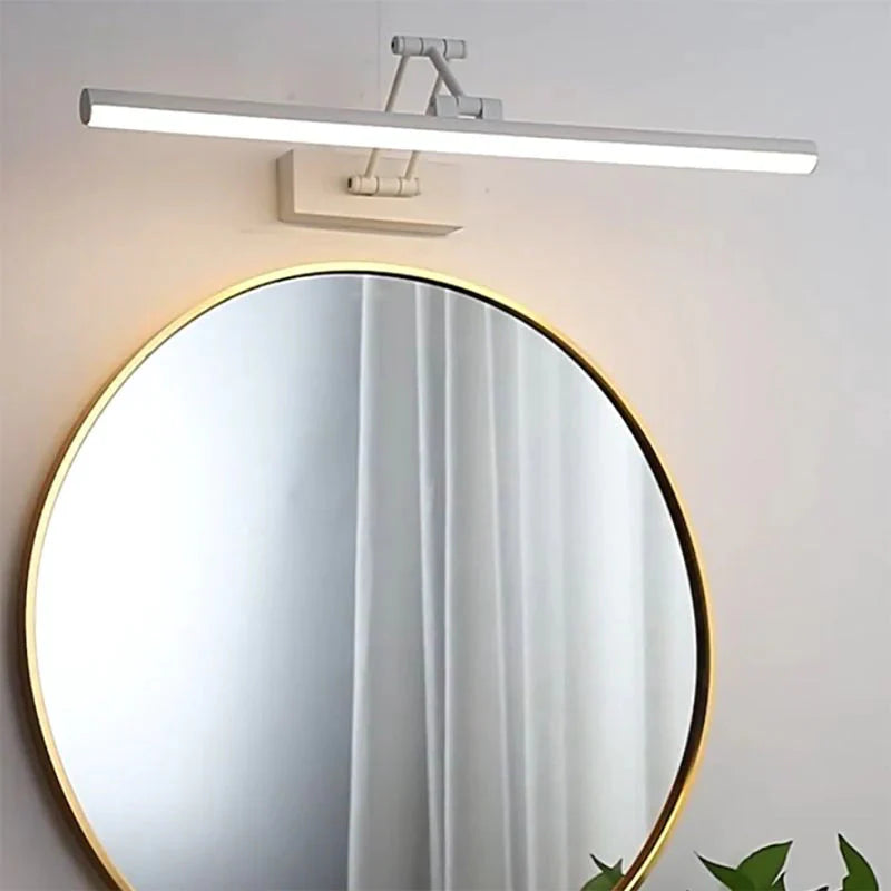 Wall Light Metal Adjustable 12 in LED Black White Bathroom Mirror Vanity Lighting Three Color Modes | Thomler