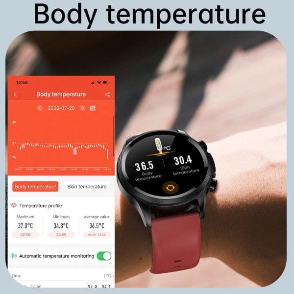 Non-Invasive Glucose Monitoring Smartwatch with Heart Rate & Blood Oxygen Tracker for Daily Health Management | Thomler