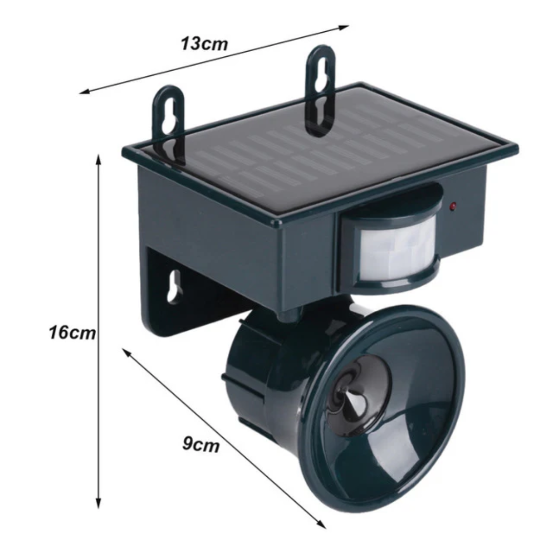 Solar-Powered Bird Deterrent with Motion Sensor and Predator Calls for Yard, Patio, and Roof Protection | Thomler