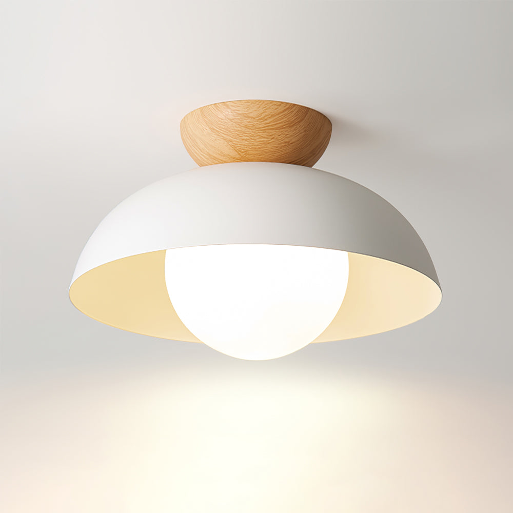 Pendant Light Metal Glass 11.8 in White Black Dining Room Kitchen Hanging Ceiling Lamp E26 E27 | Thomler