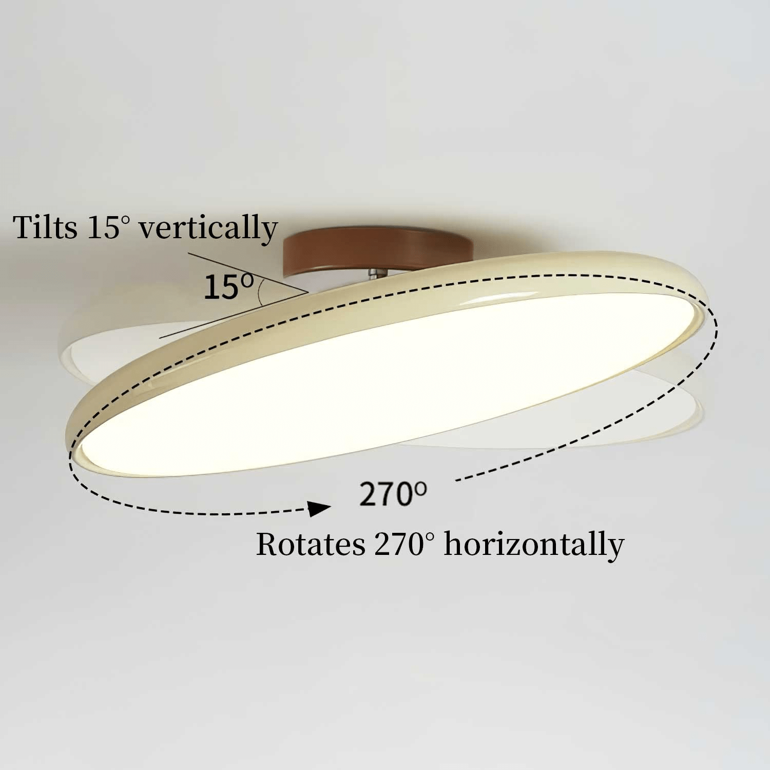 Adjustable Flush Mount LED Ceiling Light with Remote Dimmer for Bedroom Living Room Dining Room | Modern Round Acrylic Fixture Hardwired | Thomler