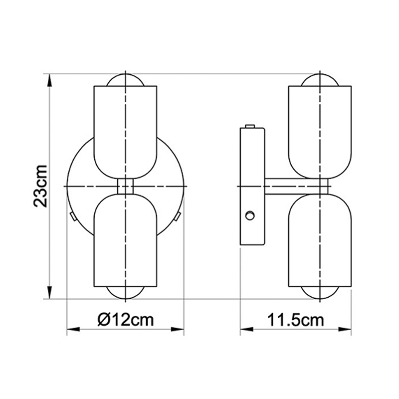 Dual-Beam Acrylic Wall Sconce with Warm Glow and Cream Diffuser for Living Room Hallway Bedroom Entryway | Thomler