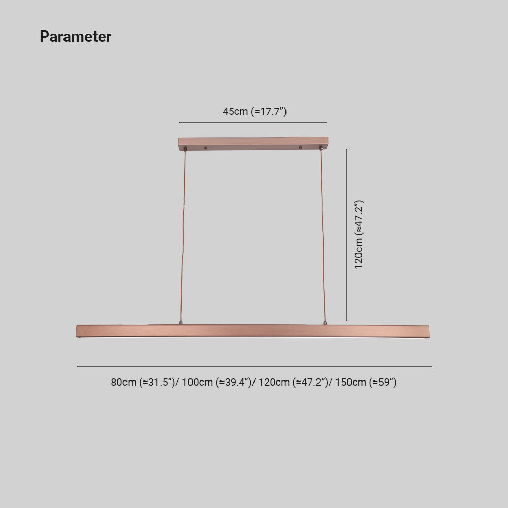 Linear LED Pendant Light Metal Frame Acrylic Diffuser Contemporary Dining Room Kitchen Island Ceiling Fixture Dimmable Modern Hanging Lamp | Thomler