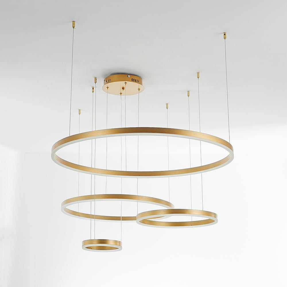 Pendant Light Metal LED Ring 80.0 cm Adjustable Living Room Bedroom Dining Room Ceiling Lamp Modern Contemporary Lighting | Thomler