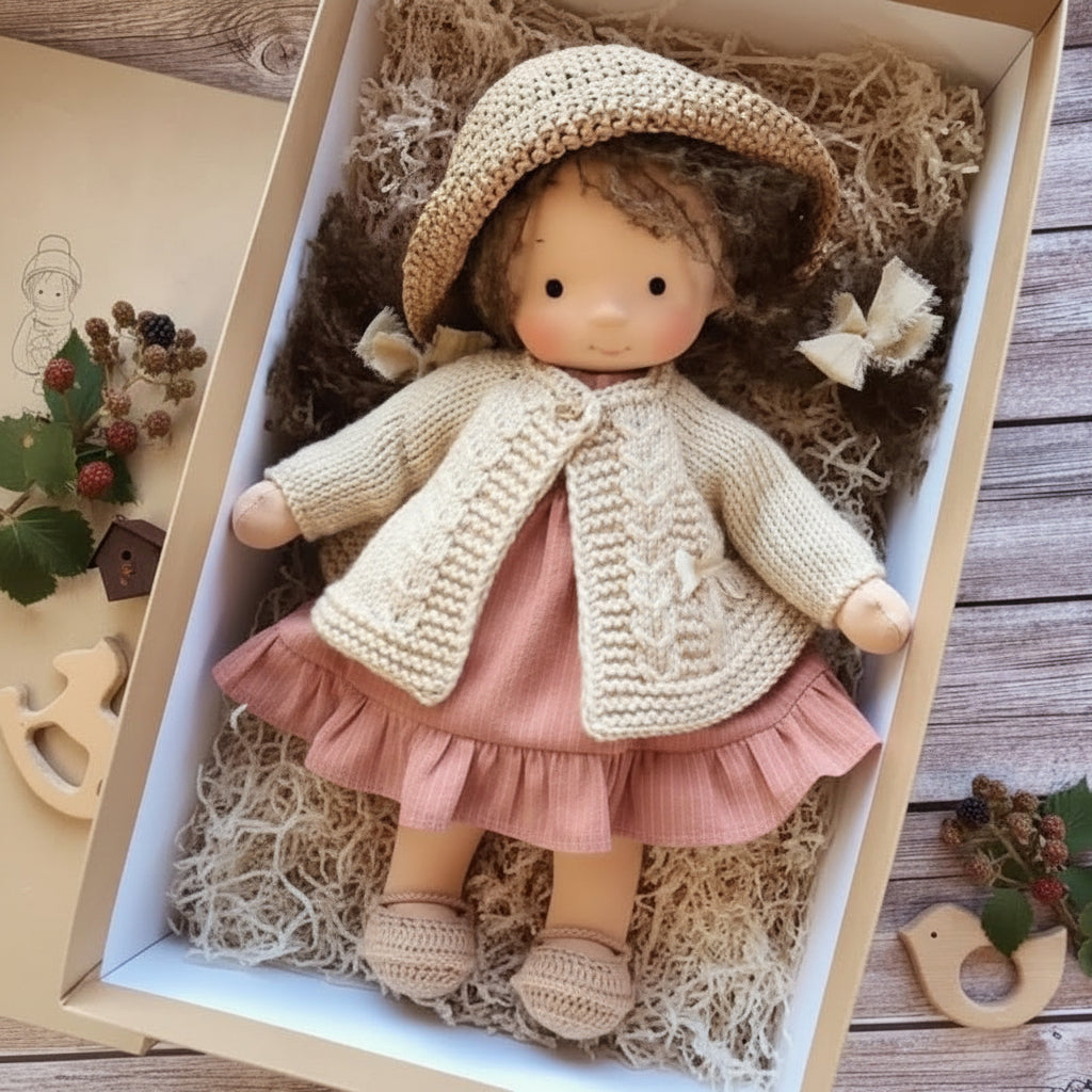 Cotton Plush Companion Doll for Creative Storytelling & Open-Ended Play | Handcrafted Soft Body Design for Kids | Thomler