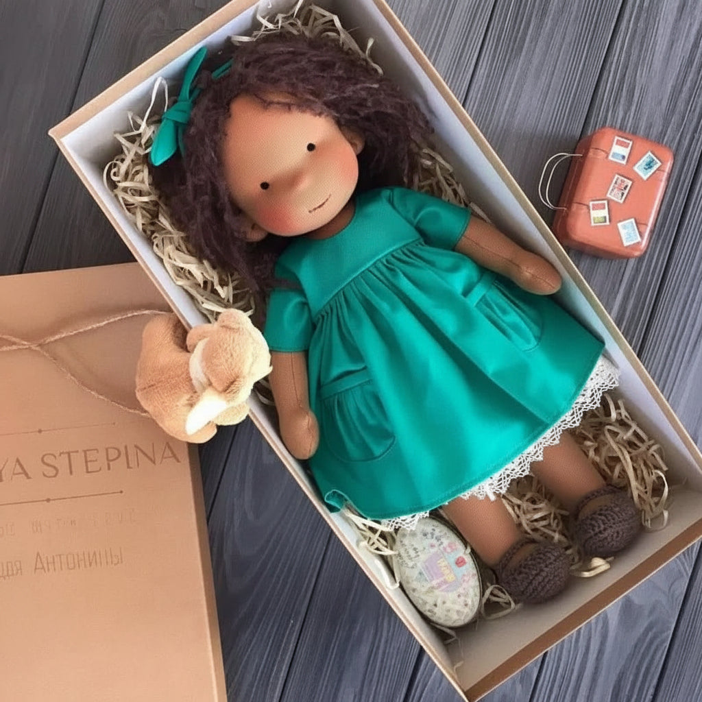 Cotton Plush Companion Doll for Creative Storytelling & Open-Ended Play | Handcrafted Soft Body Design for Kids | Thomler