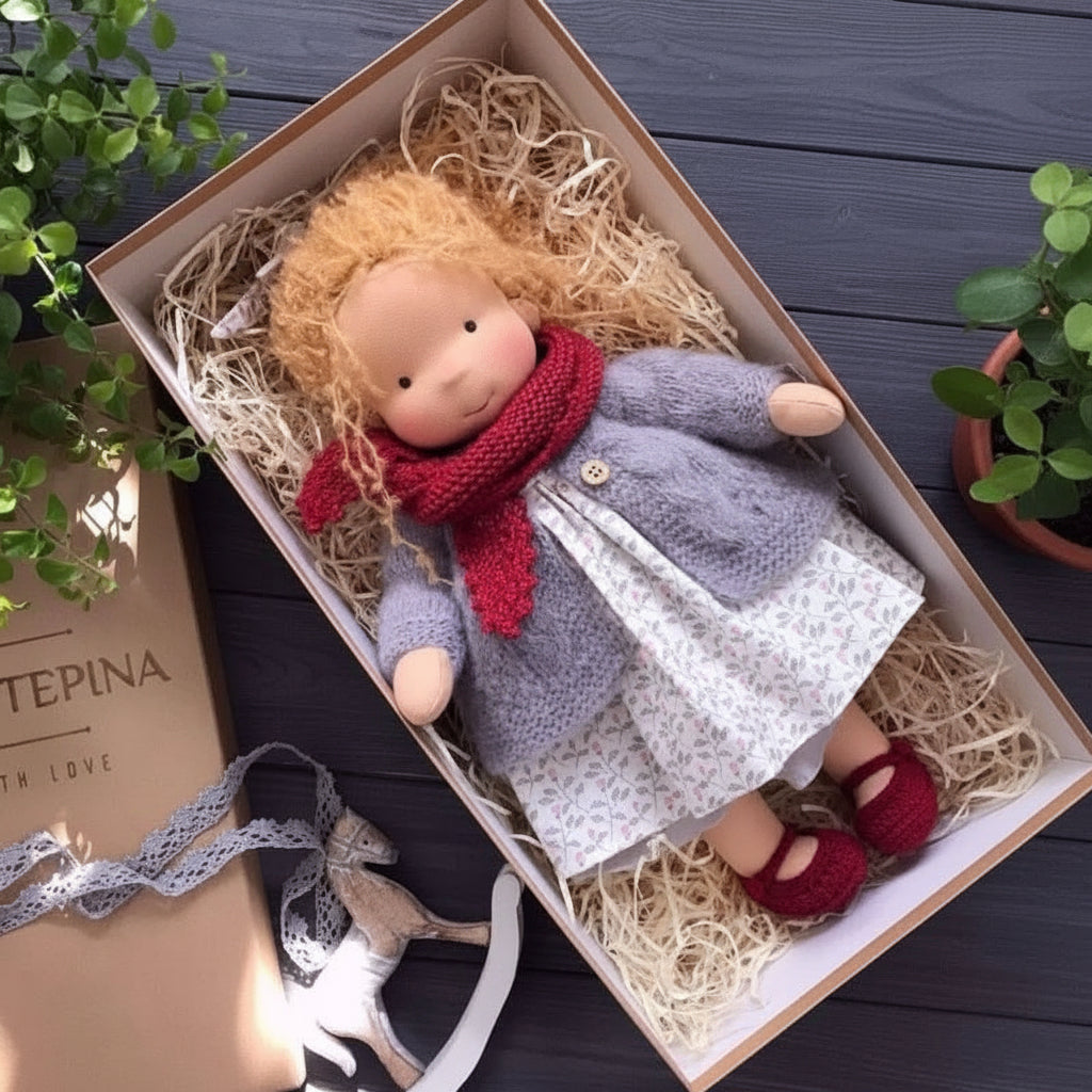 Cotton Plush Companion Doll for Creative Storytelling & Open-Ended Play | Handcrafted Soft Body Design for Kids | Thomler